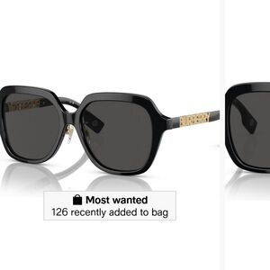 Burberry Black and Gold Sunglasses